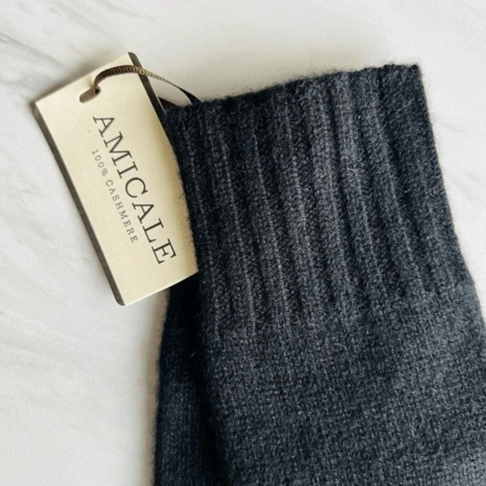 AMICALE‎ Cashmere Touch Screen Tech Knit Gloves, Luxurious, 100%, Black, NWT